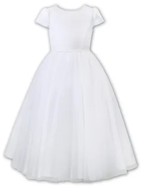 'Cecilia' White Pearl Communion Dress