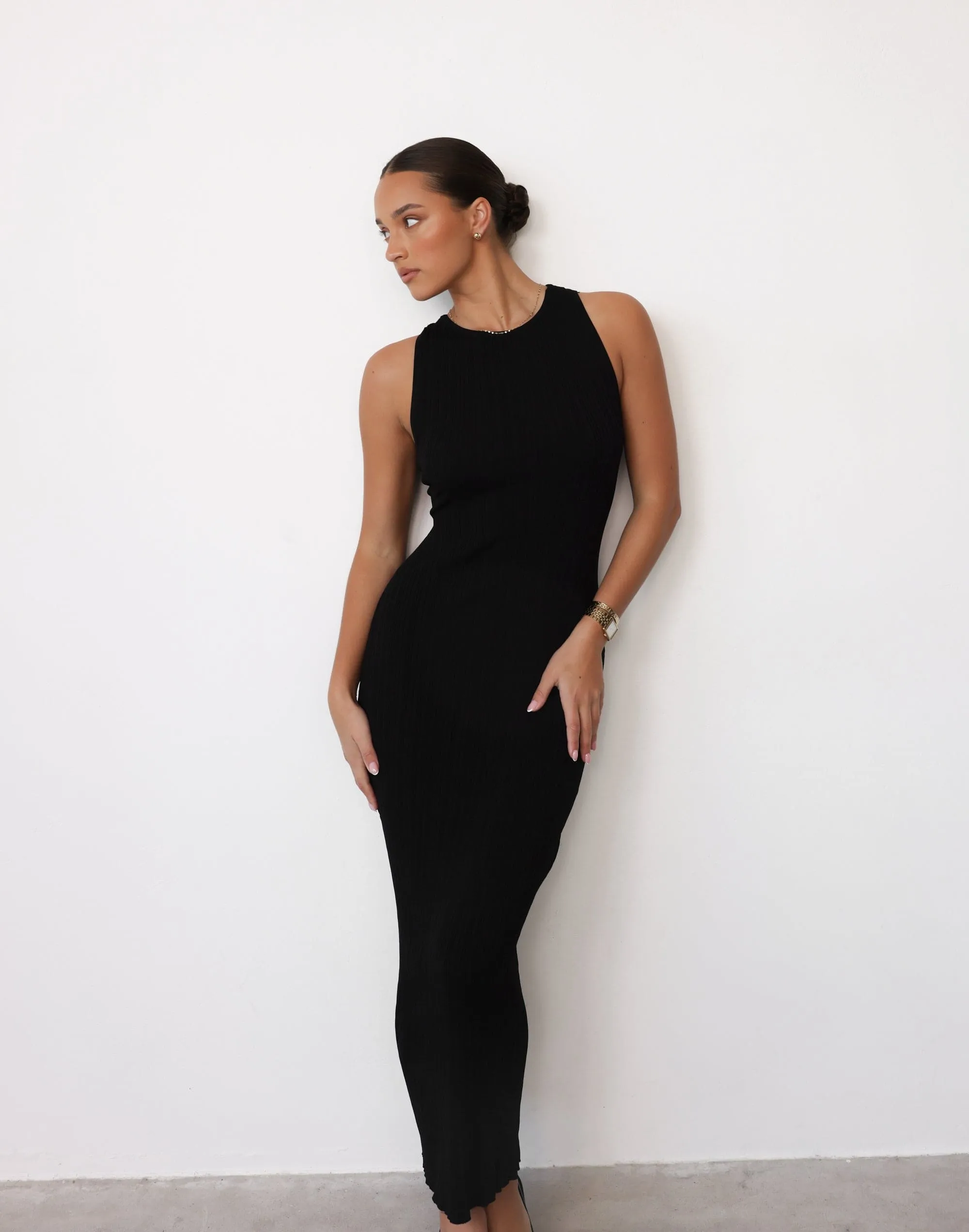 Charm Midi Dress (Black)