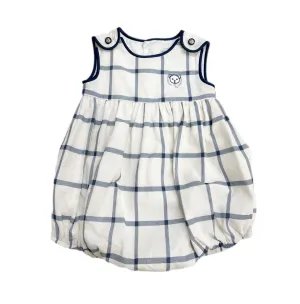 Checkered Linen Baby Boy Romper