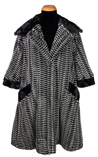 Crawford Coat - Luxury Faux Fur in 8mm (One Medium and  Large in Black/White Left!)