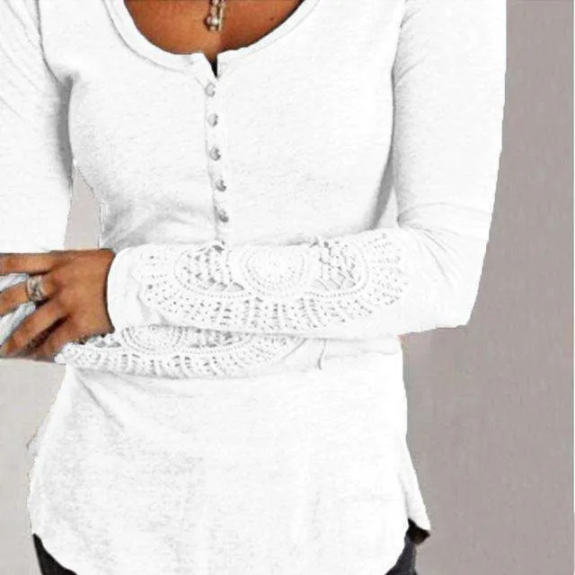 Crochet Sleeve Henley