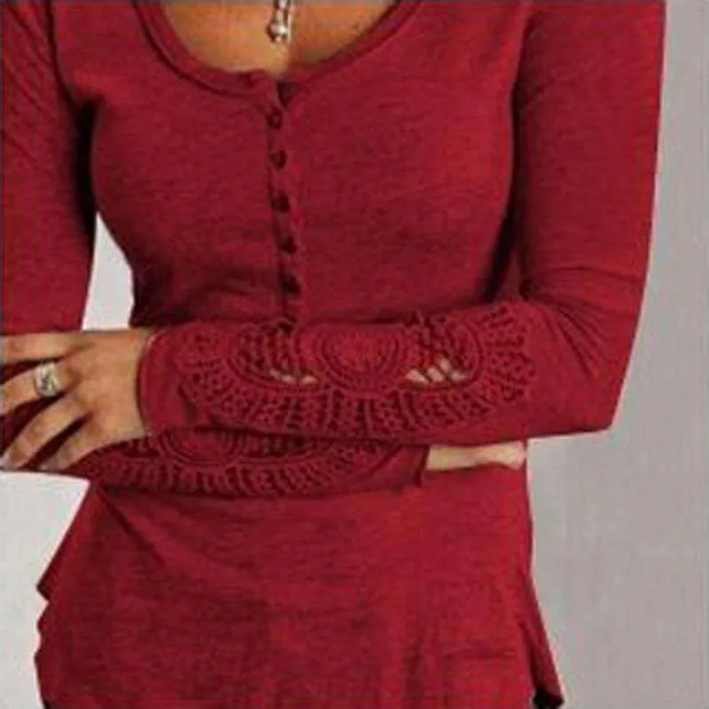 Crochet Sleeve Henley