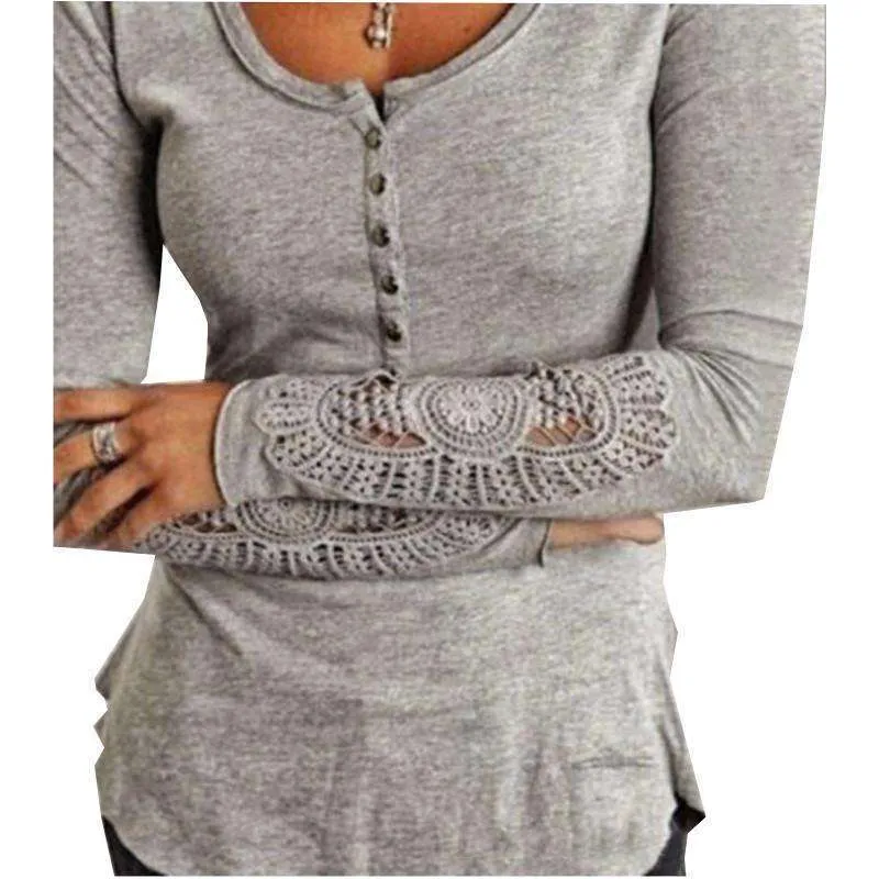 Crochet Sleeve Henley