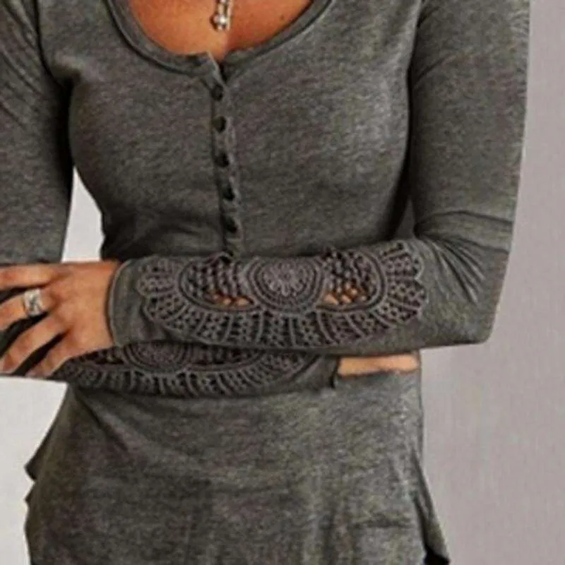 Crochet Sleeve Henley