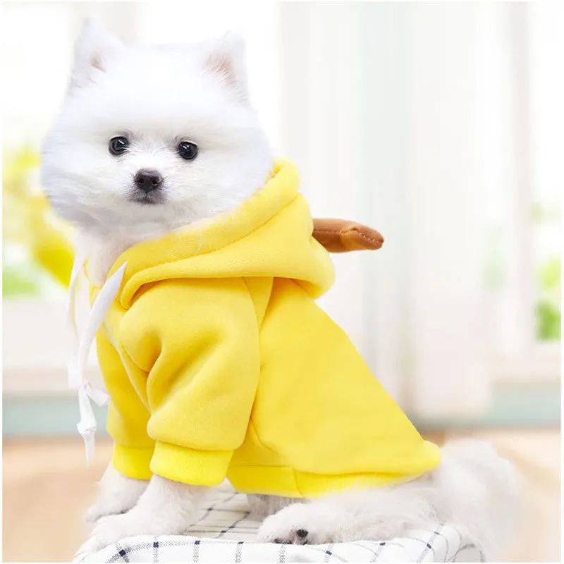 Cute Fruit Dog Hoodie Cozy Winter Fleece for Pets