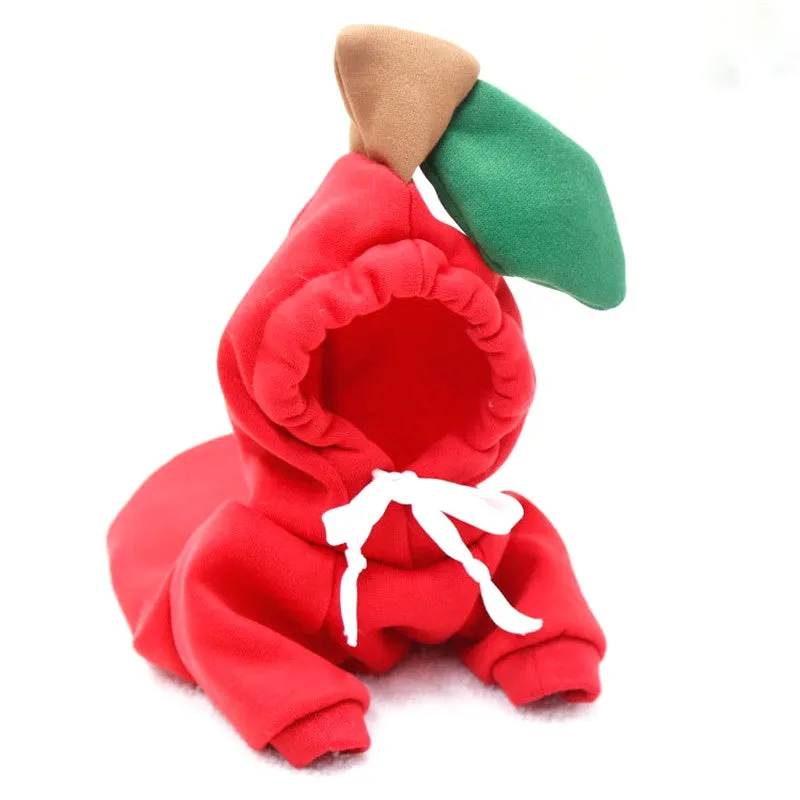 Cute Fruit Dog Hoodie Cozy Winter Fleece for Pets