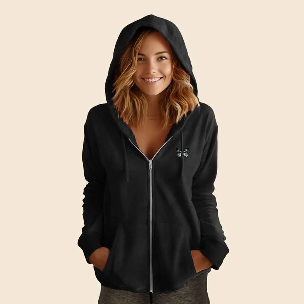 Dalix Butterfly Zip Hoodie