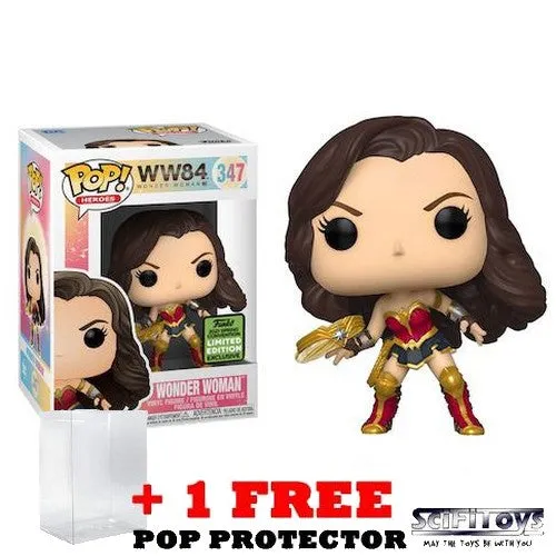 DC : Wonder Woman 1984 - Wonder Woman with Tiara Boomerang #347 Pop Vinyl Funko ECCC 2021 Spring Convention Exclusive