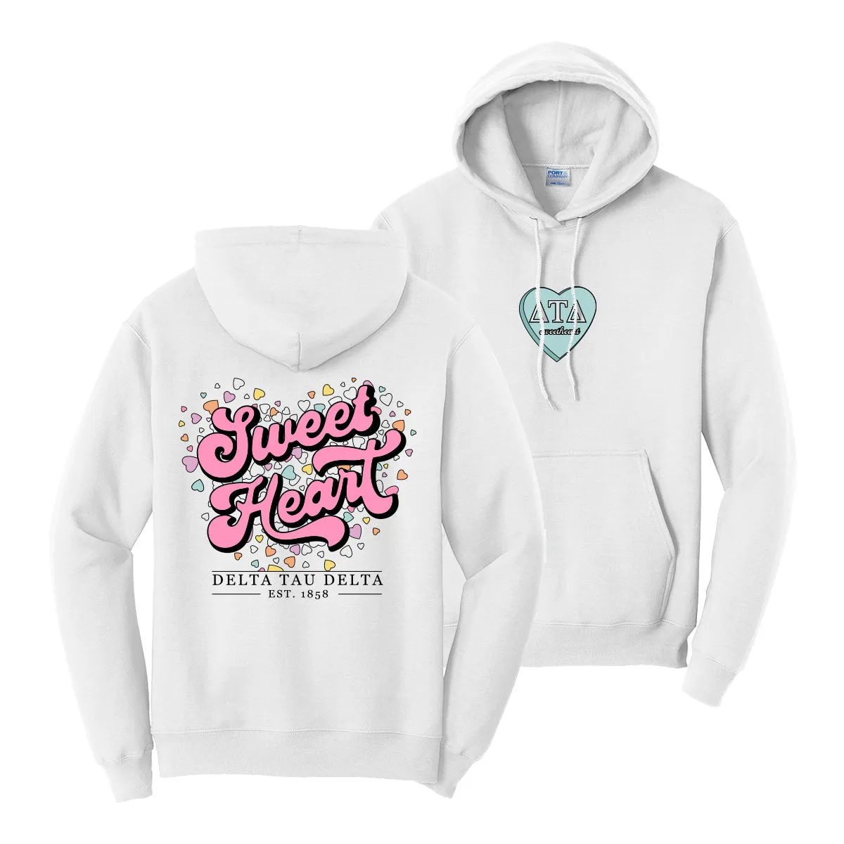 Delt White Sweetheart Hoodie