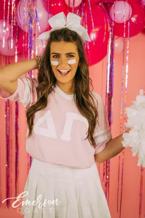 Delta Gamma Light Pink Cheer Bid Day Jersey