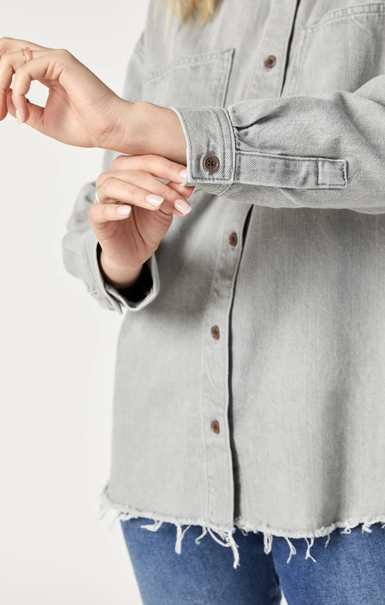 DINA DENIM SHIRT IN STONE NATURAL DYE