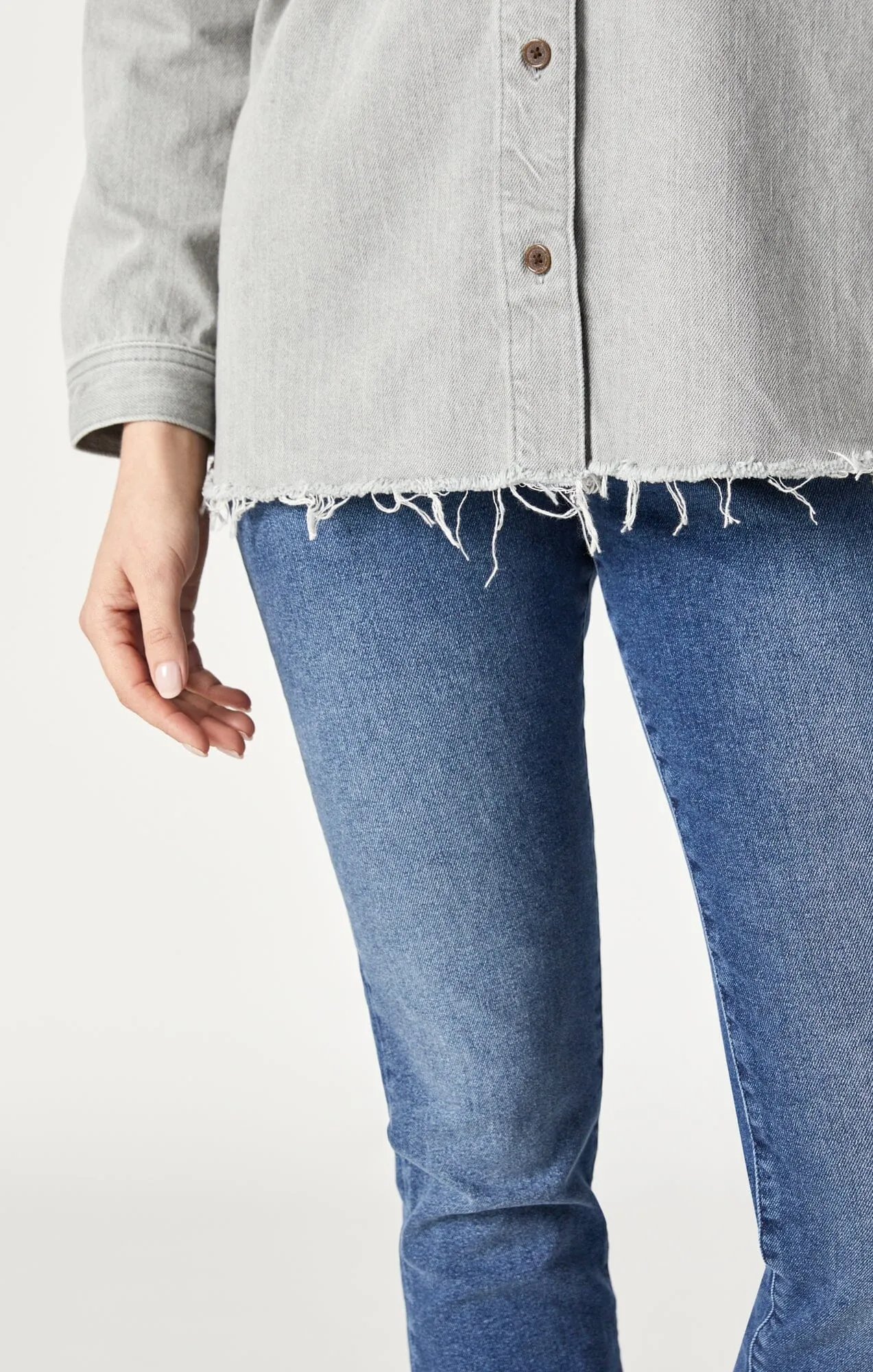 DINA DENIM SHIRT IN STONE NATURAL DYE