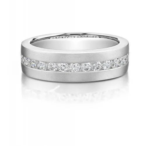 Dress ring with 1.02 carats* of diamond simulants in 10 carat white gold