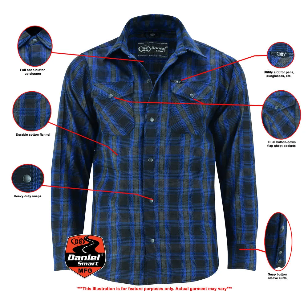 DS4681 Flannel Shirt - Daze Blue and Black