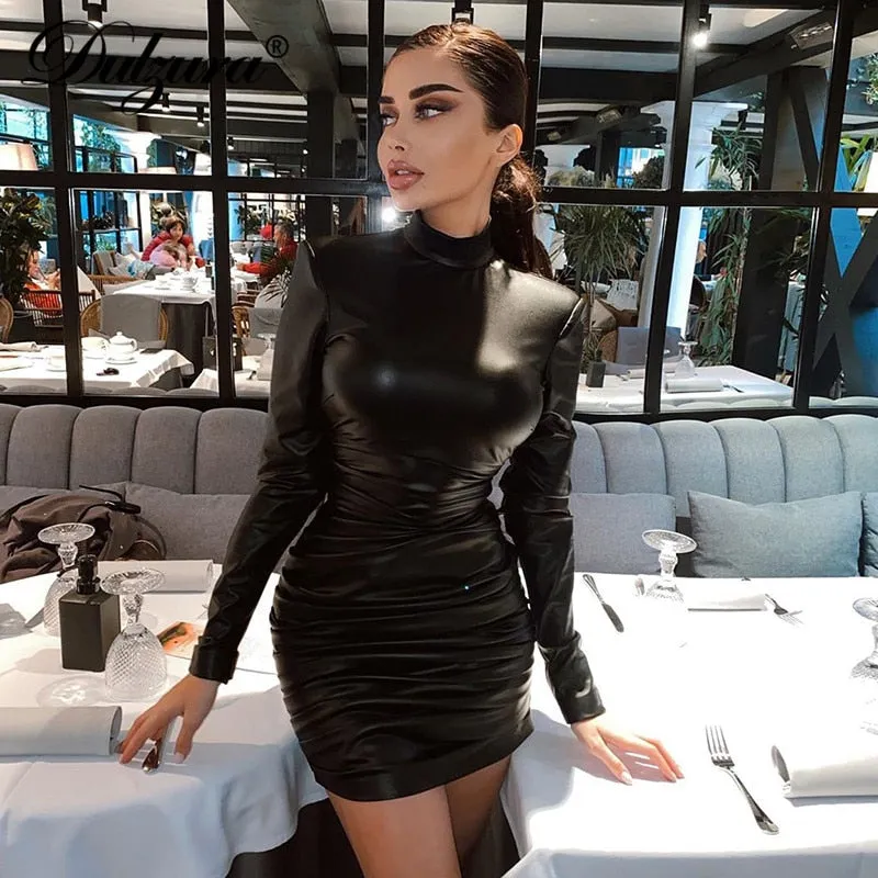 Dulzura Leather Mini Dress