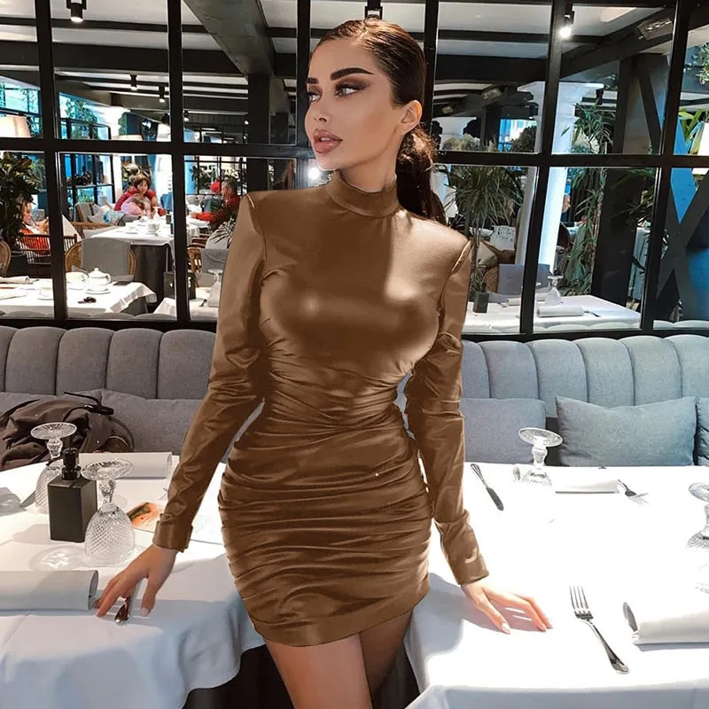 Dulzura Leather Mini Dress