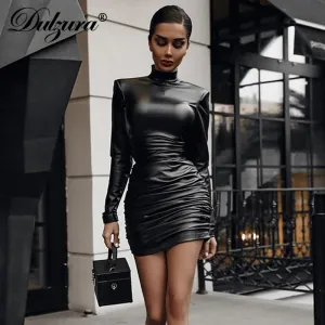 Dulzura Leather Mini Dress