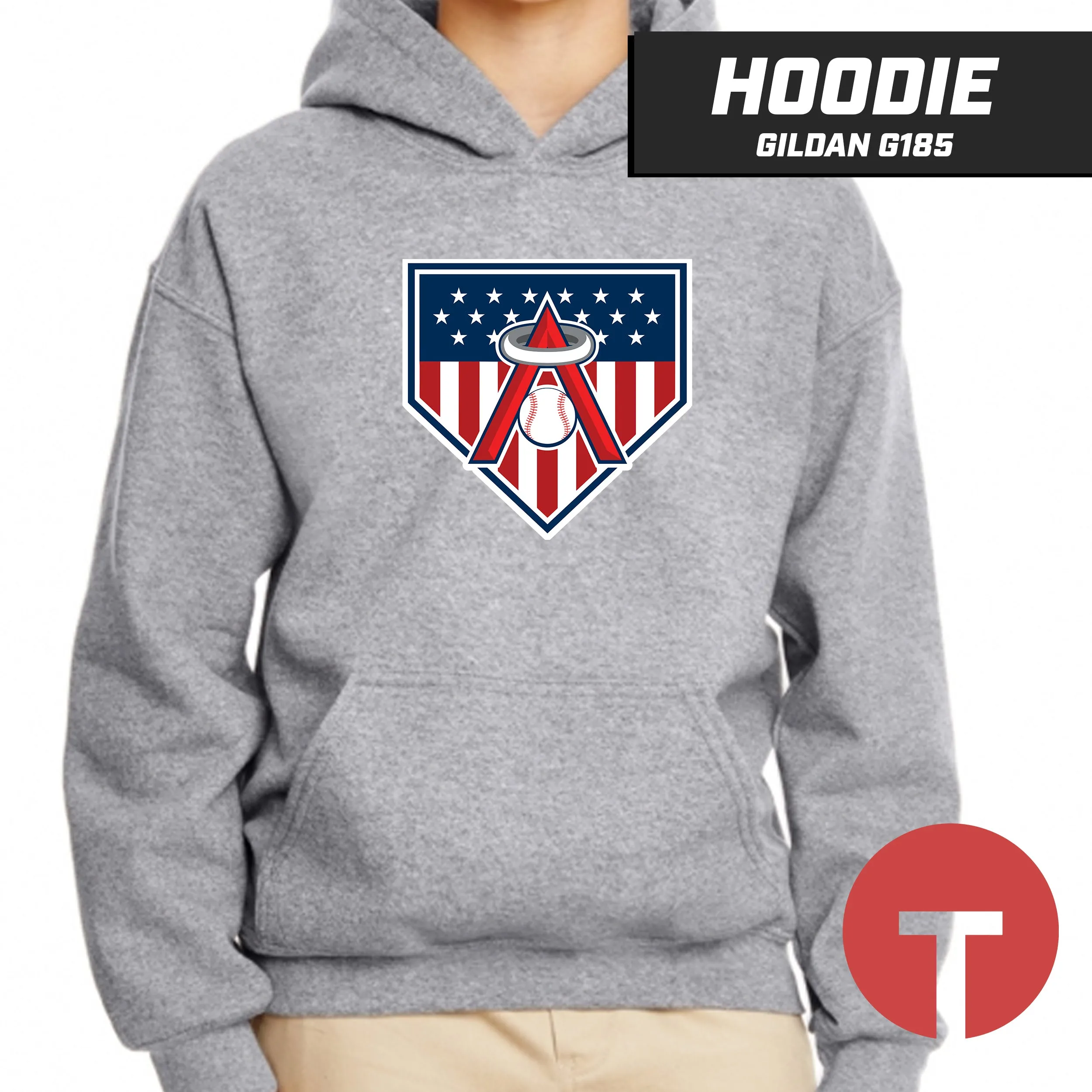 East Cobb Angels - LOGO 2 - Hoodie Gildan G185