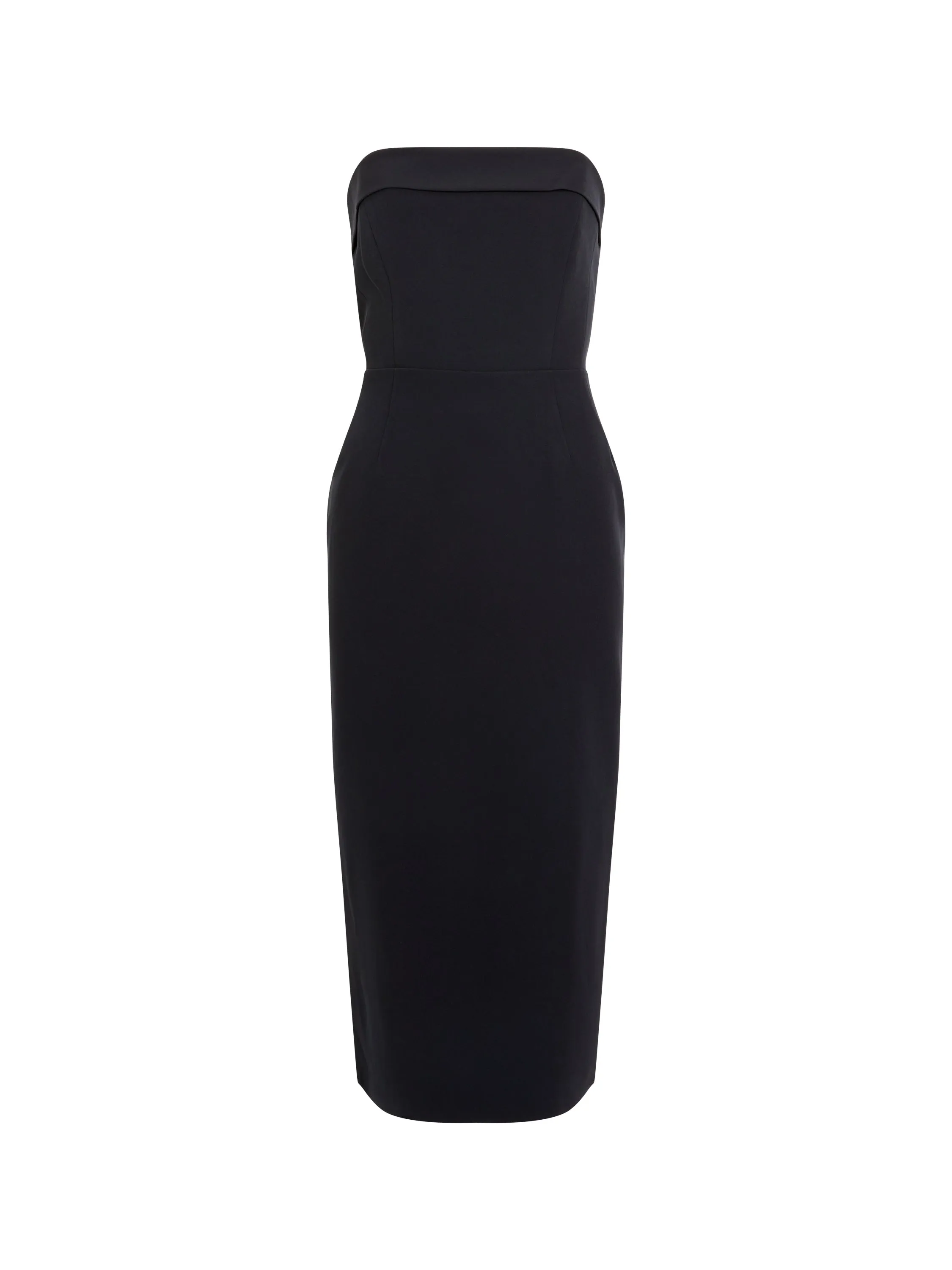 Echo Crepe Strapless Midi Dress