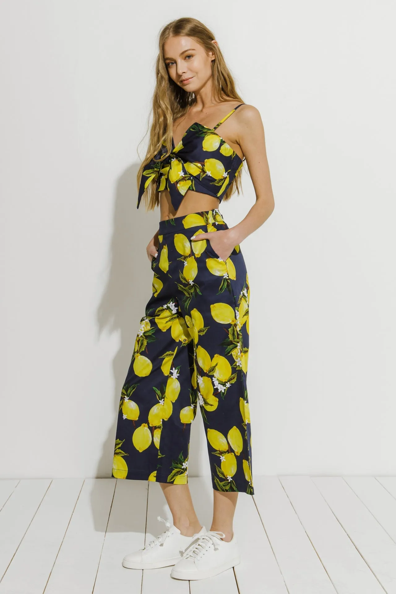 English Factory - Lemon Print Pants