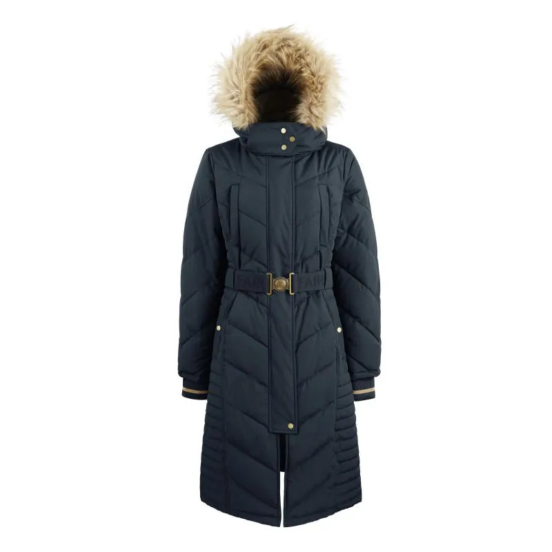 Fairfax & Favor Charlotte Padded Ladies Longline Coat - Navy Blue