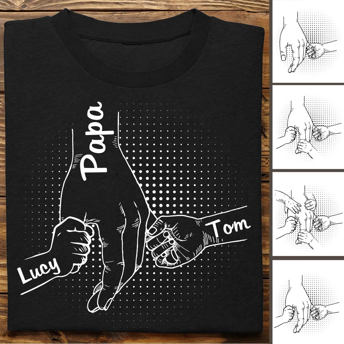 Family - Holding Family's Hands, We Are Always By Your Side V3 - Personalized Unisex T-shirt (L)