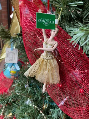 Gold Ballerina Ornament