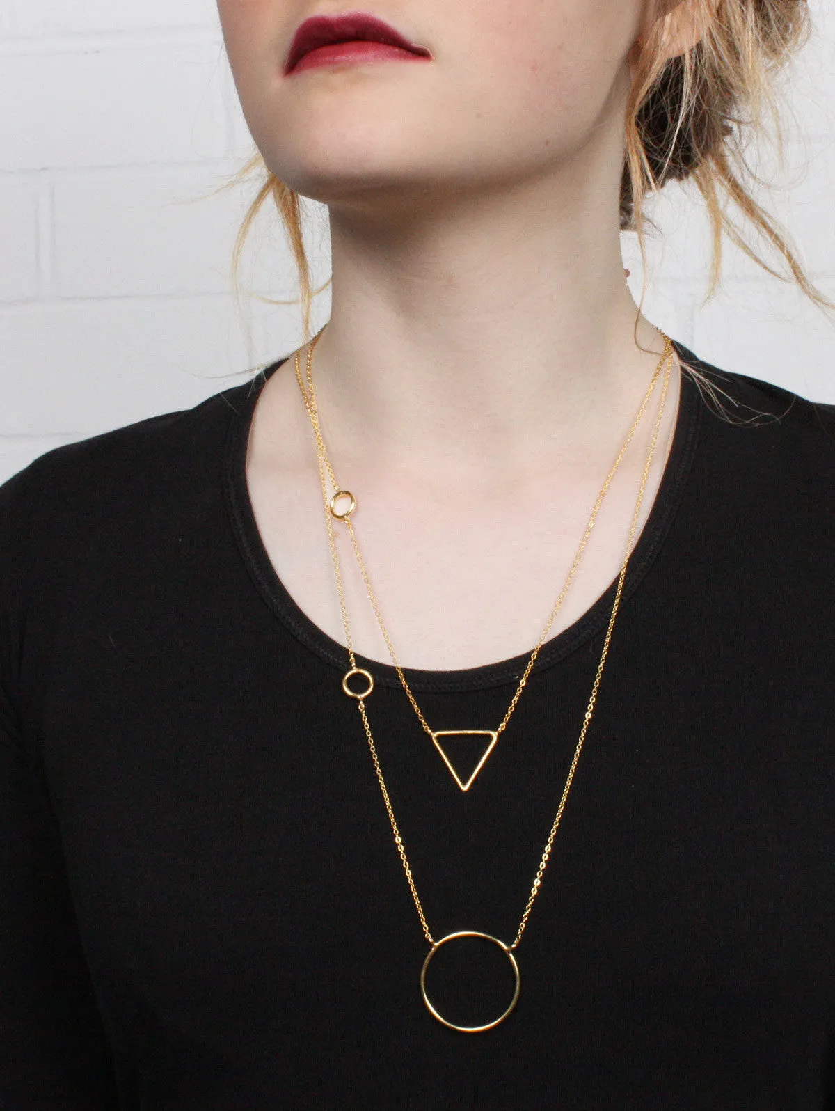 Gold Pyramid Necklaces