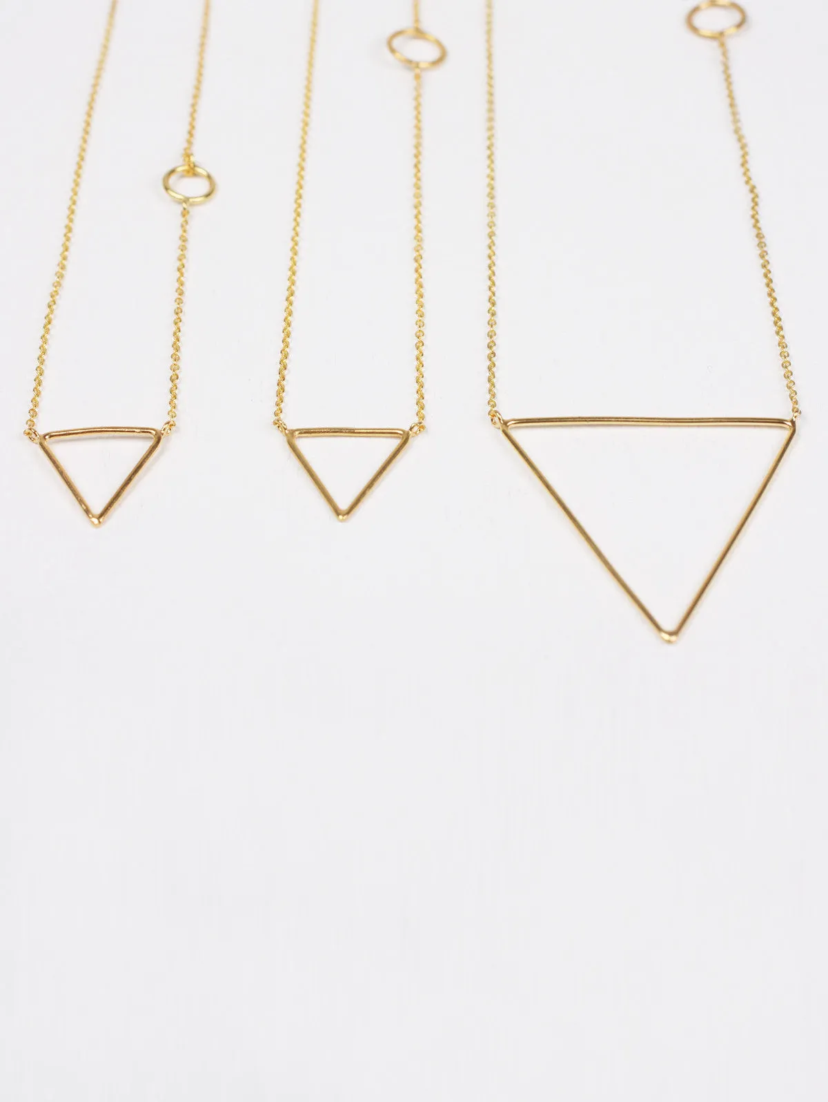 Gold Pyramid Necklaces