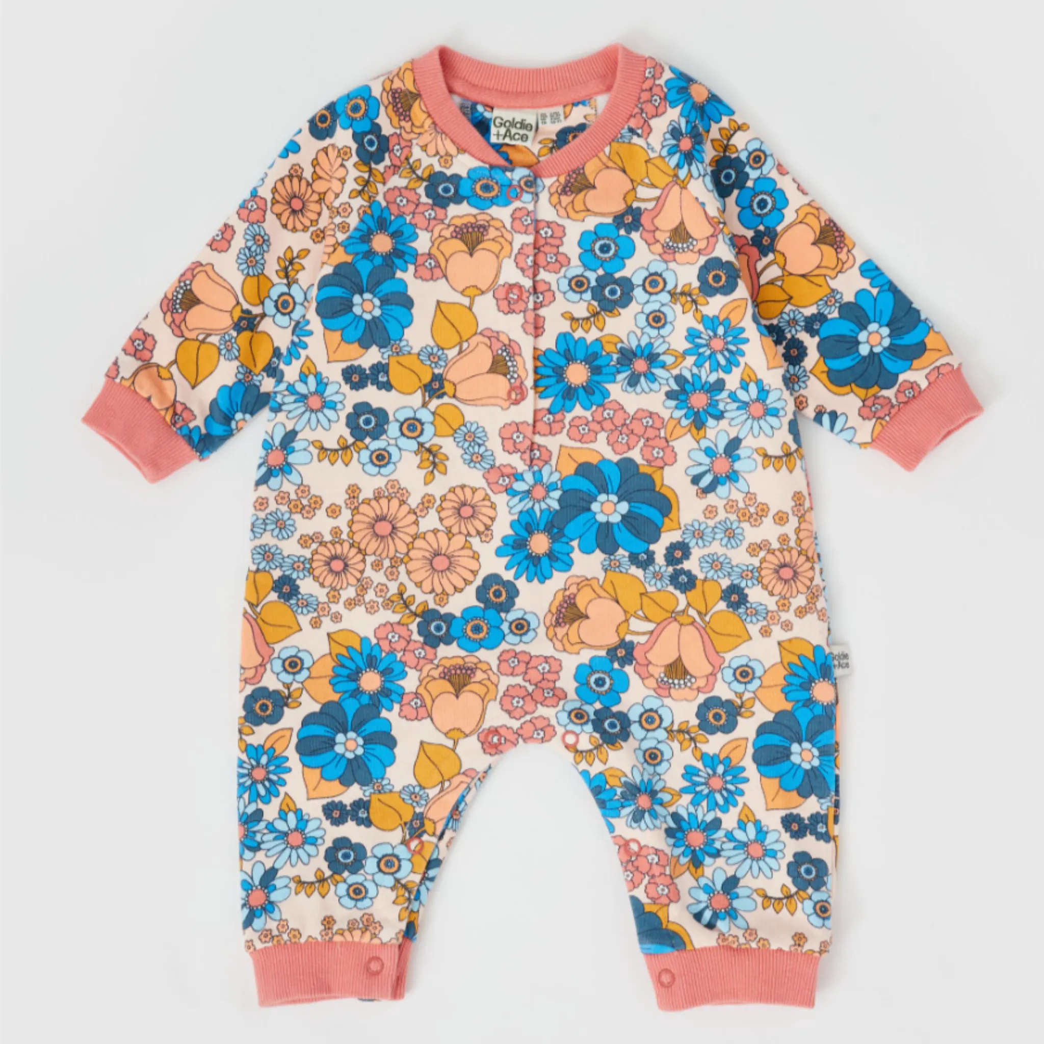 Goldie   Ace - Willa Wildflower Relaxed Terry Romper - Multi