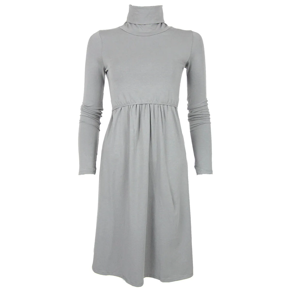 Gray Turtleneck Dress