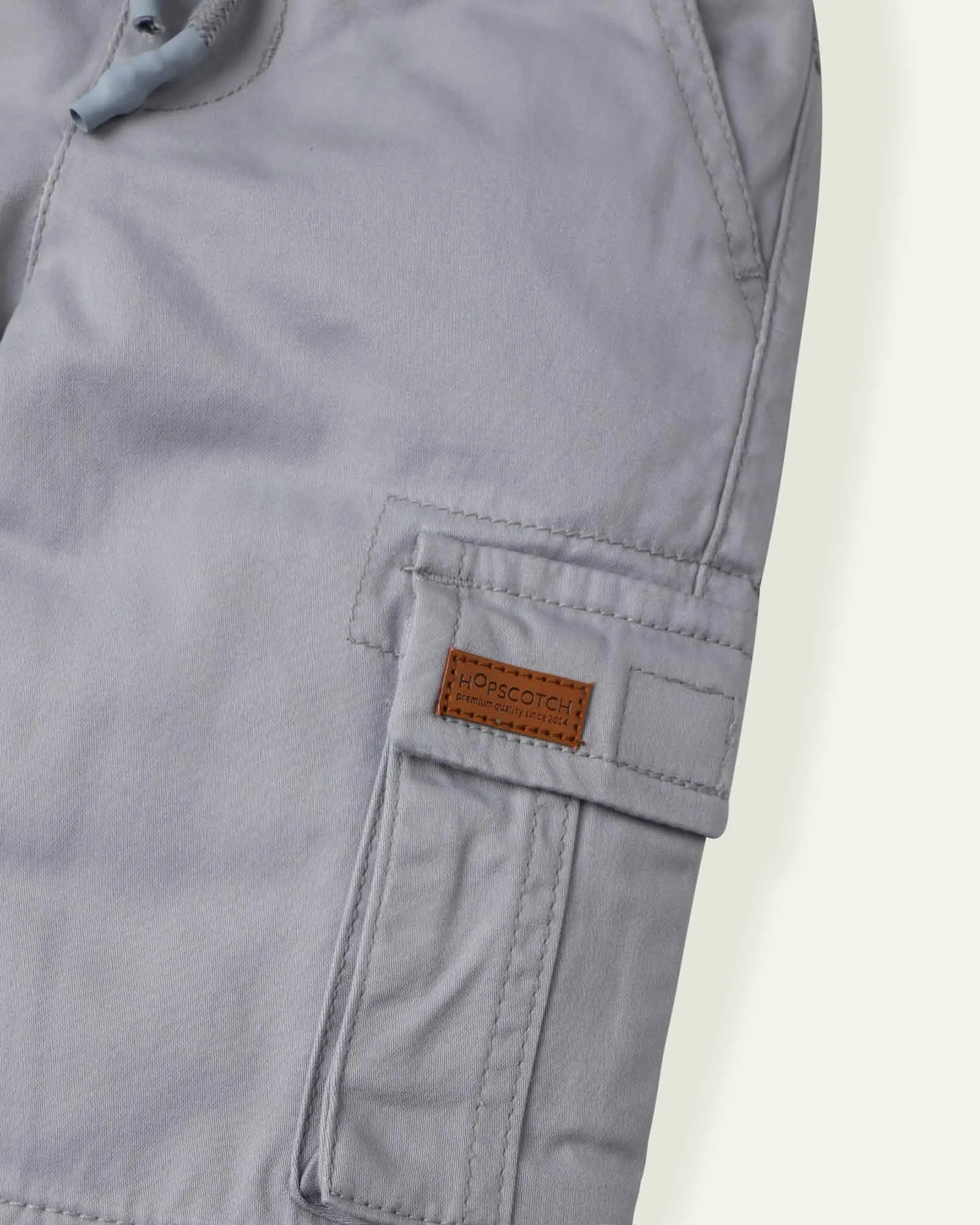 Grey Pull Up Cargo Pants