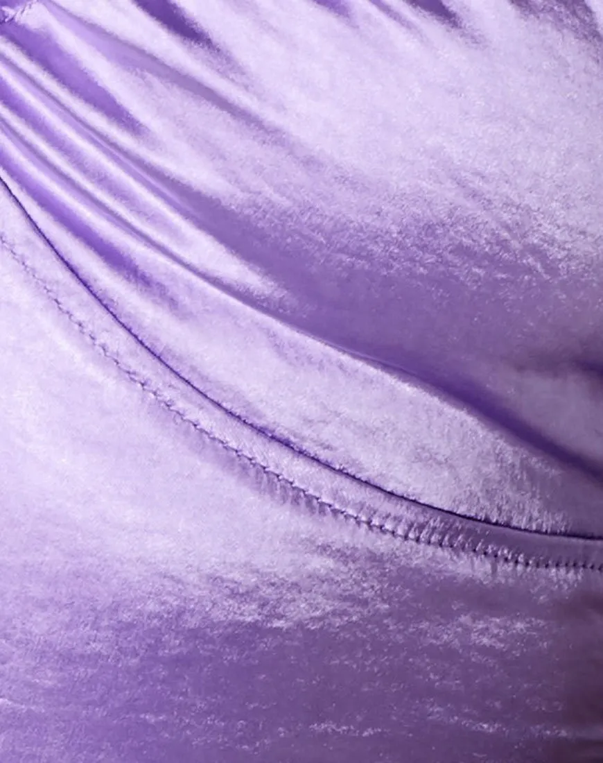 Haltri Crop Top Satin Lilac