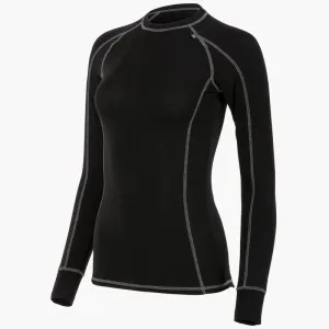 Highlander Womens Baselayer Top - LS Bamboo 190 Black