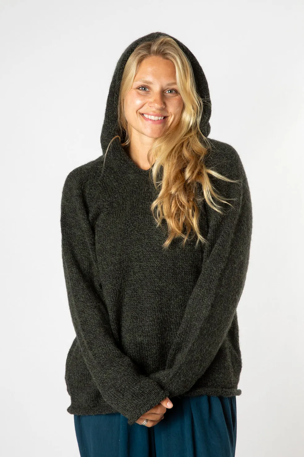 Hooded Unisex Alpaca Sweater