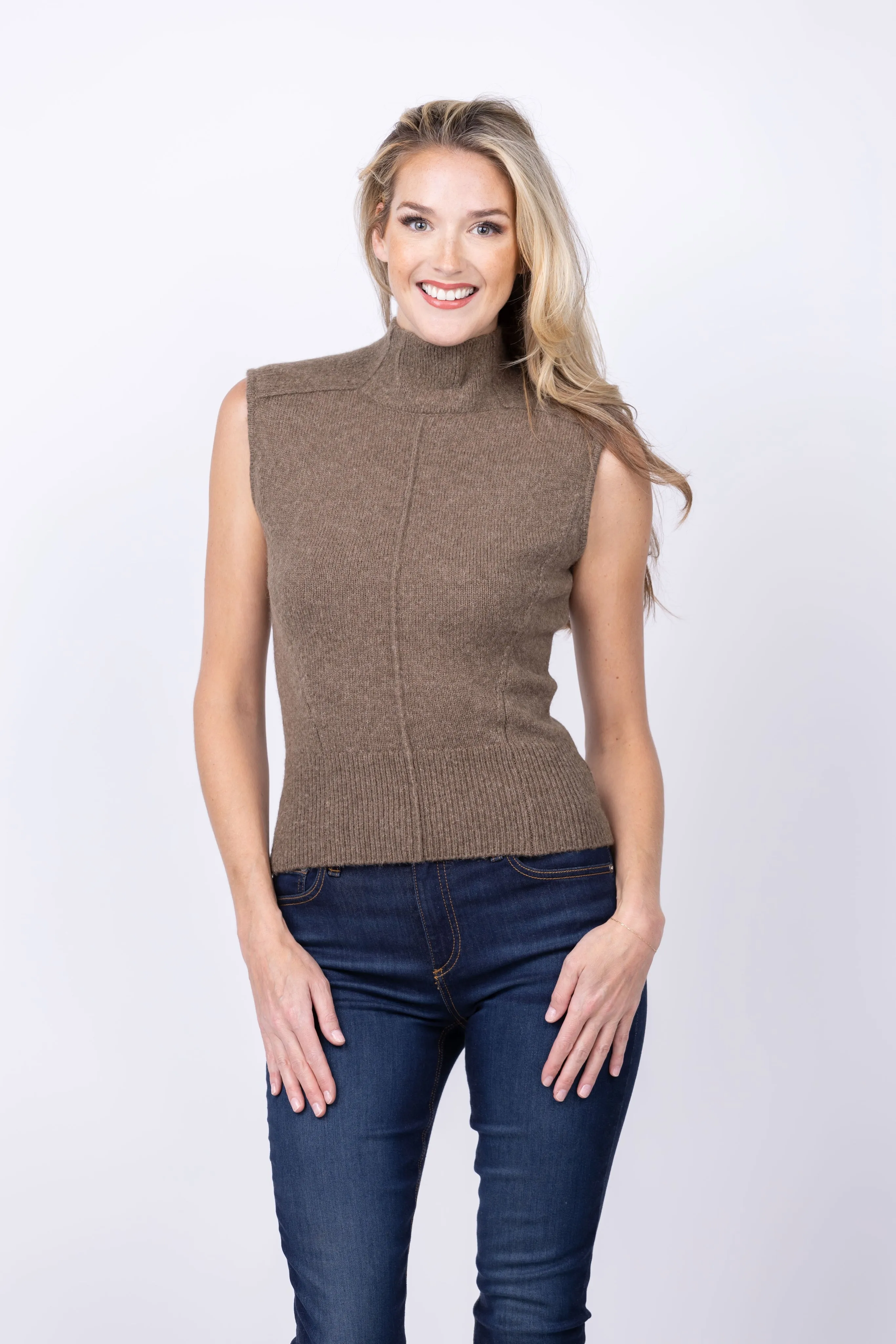 Iro Celestia Sweater Tank in Dark Brown