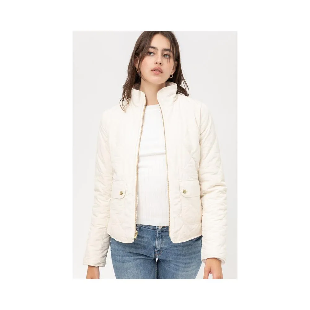 Jobber Pola Quilted Reversible Jacket Ivory LT-8169JN IVO