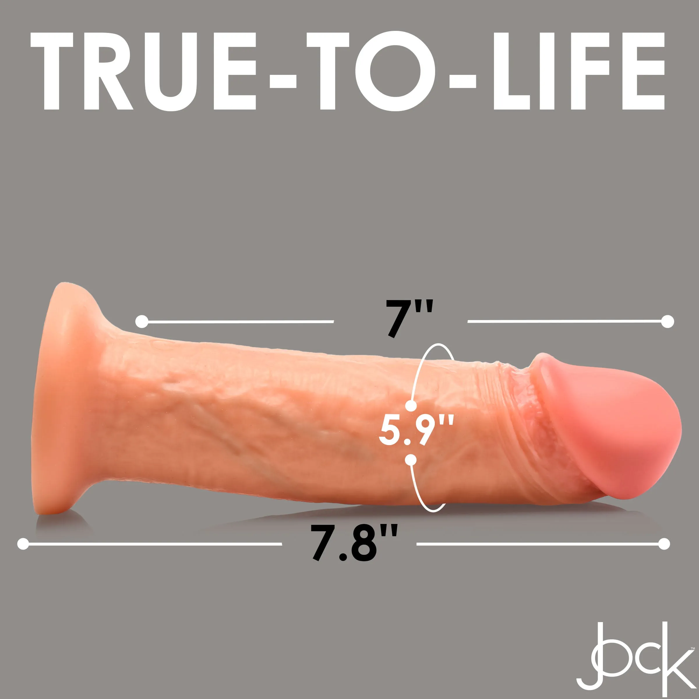 Jock 8" Vibrating Realistic Skin Dildo