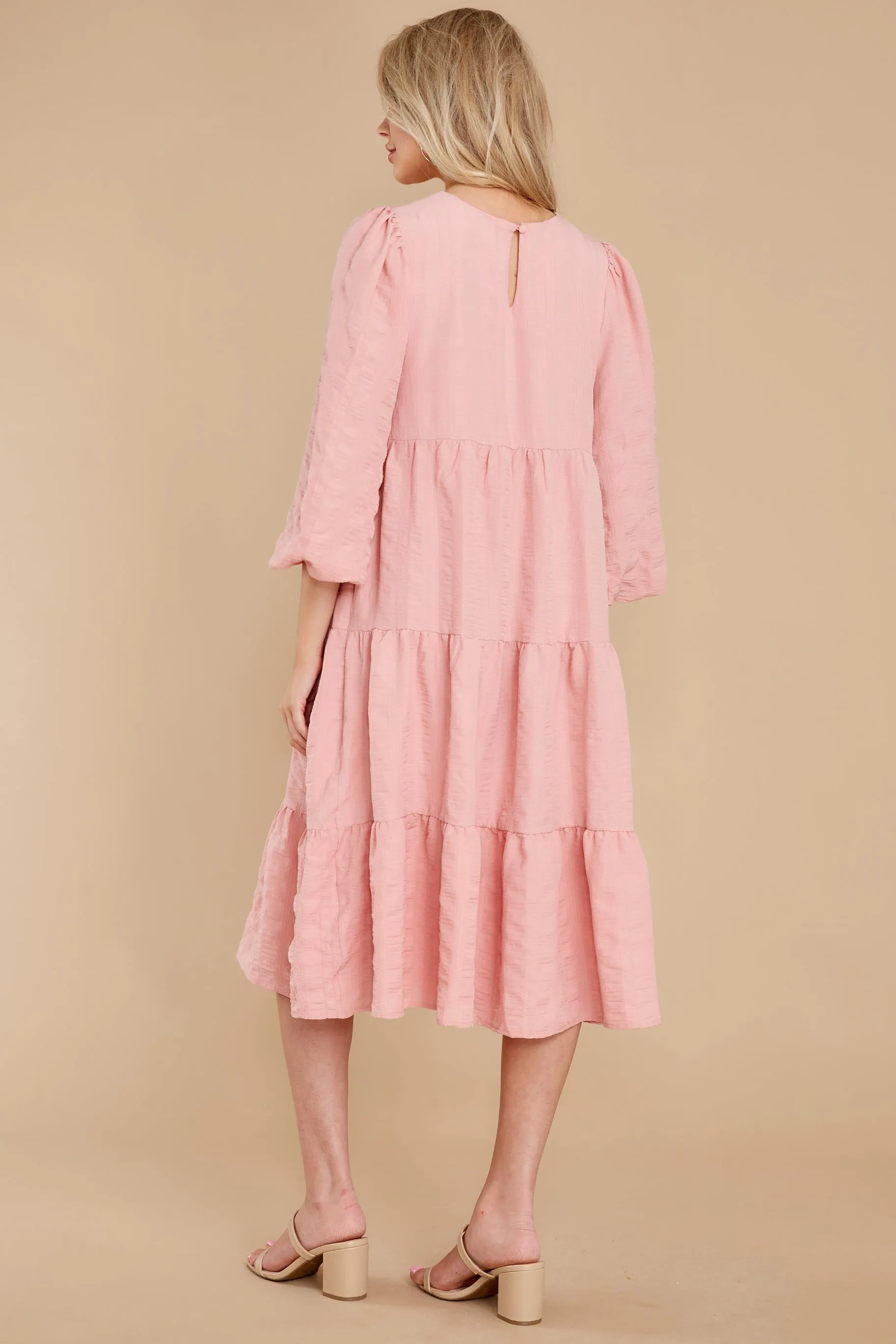 Just Admit It Rose Pink Midi Dress