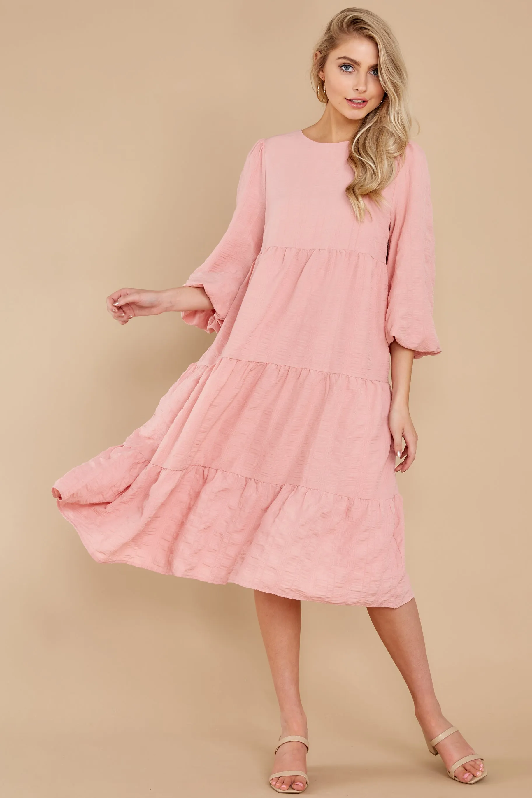 Just Admit It Rose Pink Midi Dress