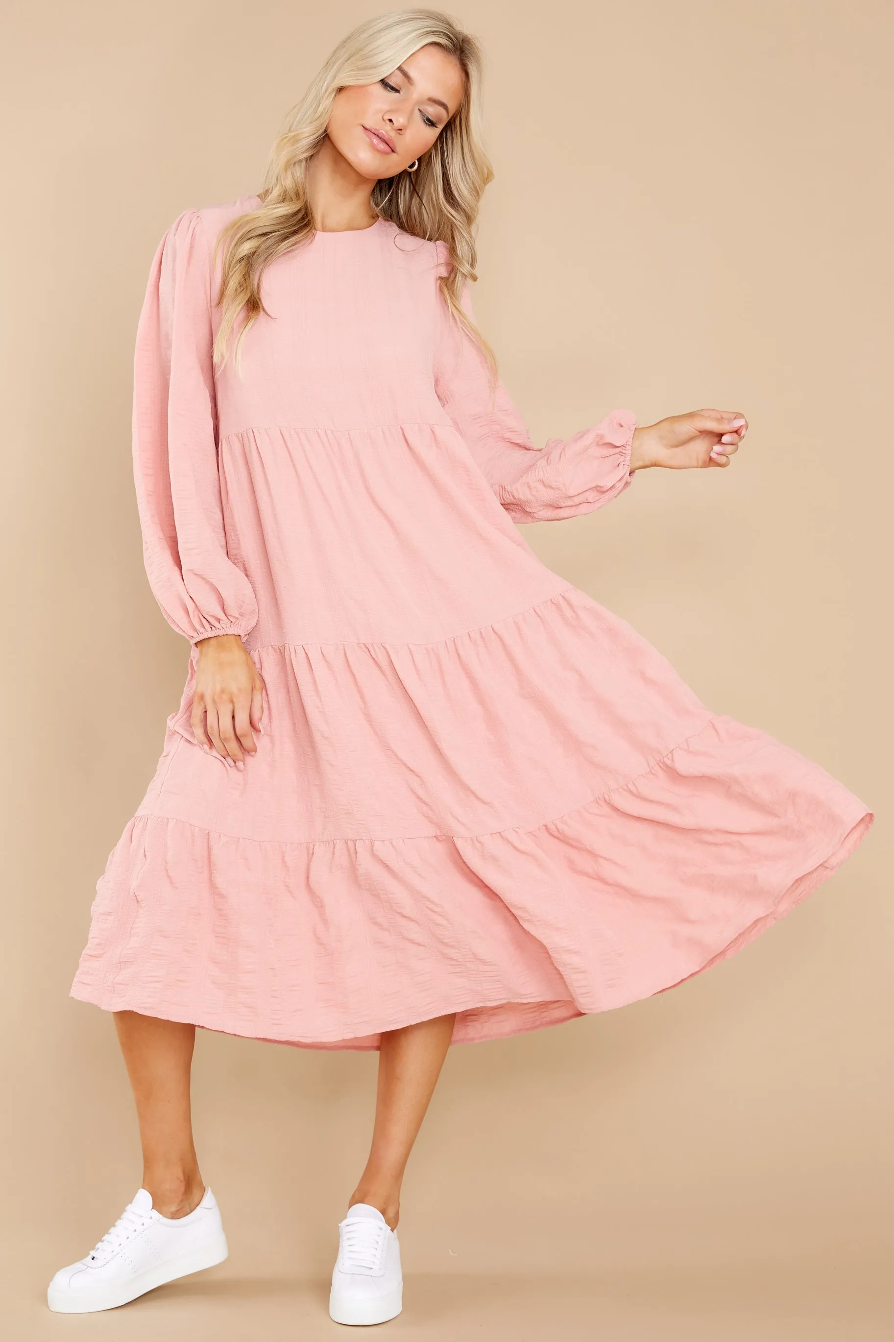 Just Admit It Rose Pink Midi Dress