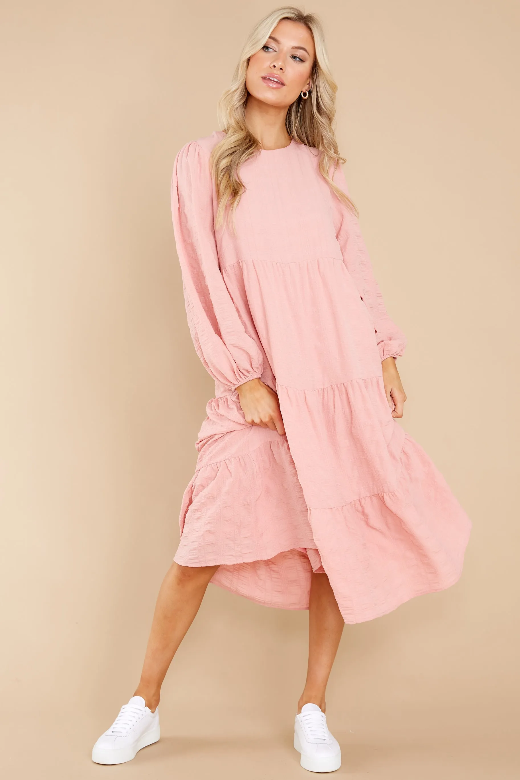 Just Admit It Rose Pink Midi Dress