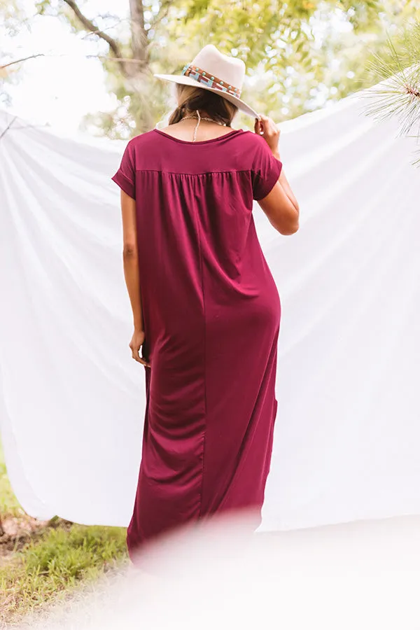 Just My Type T-Shirt Maxi In Maroon