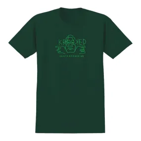 Krooked Arketype Raw T-Shirt Forrest Green/Green