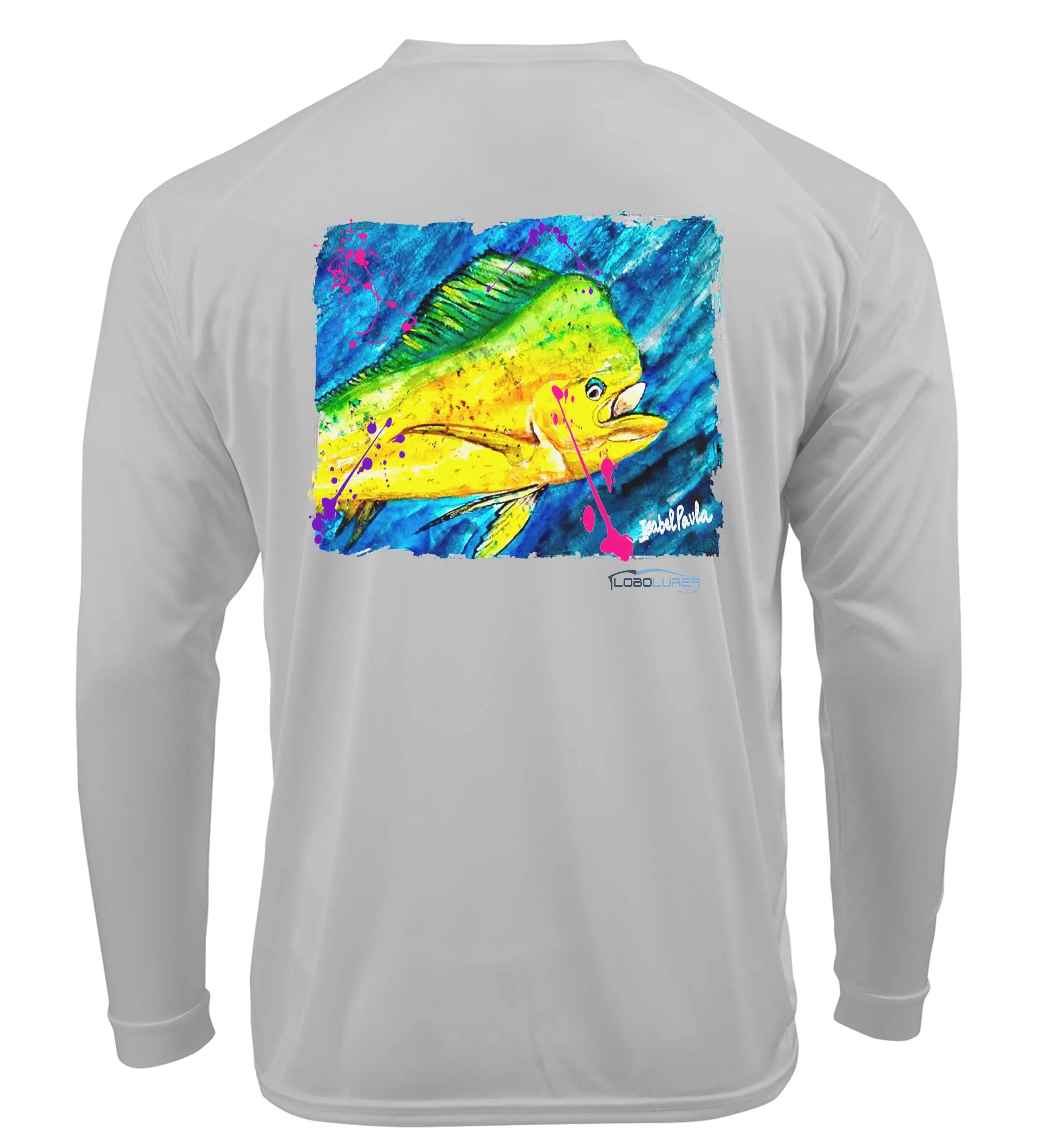 Lobo Lures Electric Mahi Vibe Performance UPF 50  T-shirt