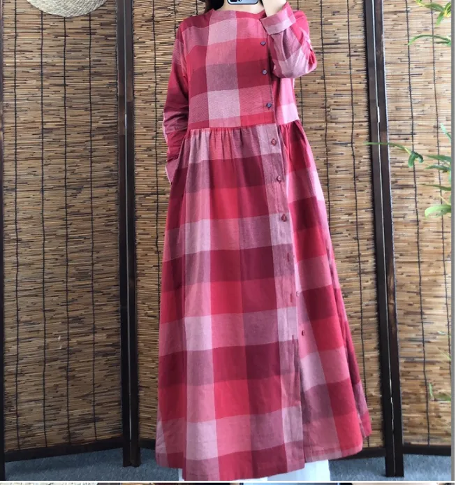 Long Sleeve Women Dresses Cotton Outwear Women Dress XMLP9201229