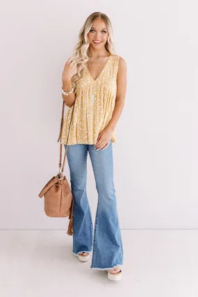 Love In Bloom Babydoll Top In Yellow