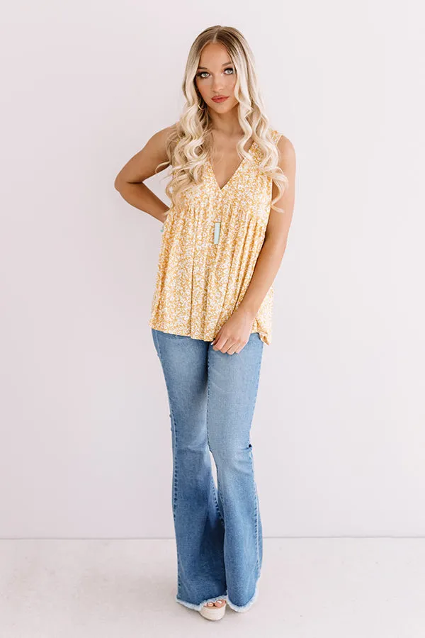 Love In Bloom Babydoll Top In Yellow