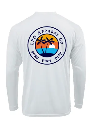 LPG Apparel Co. Florida Vibes Surf. Fish. Dive.  LS Performance UPF 50 Unisex Shirt