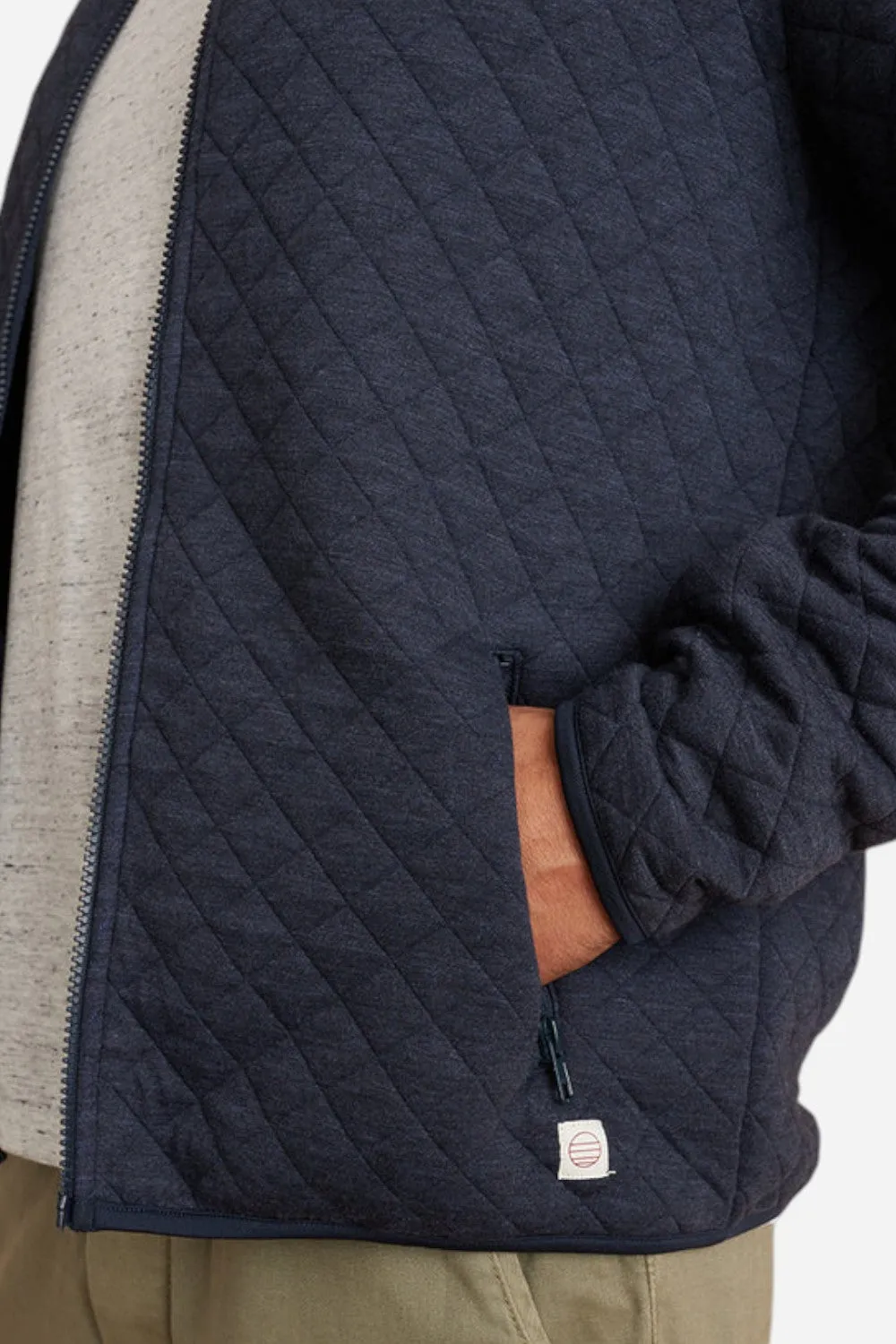 Marine Layer Corbet Full Zip Jacket in Navy